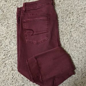 Burgundy Jeans